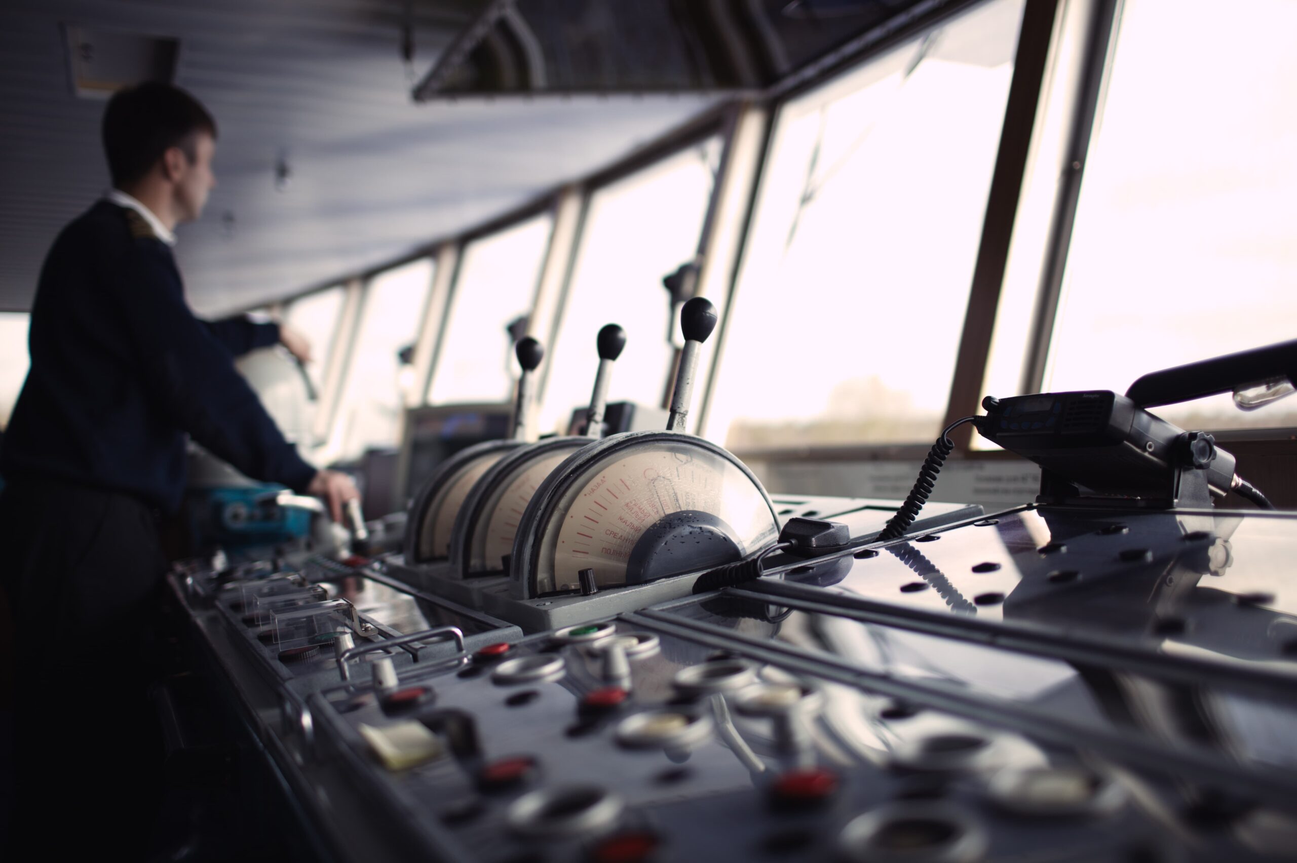 Navigation Officer at ships helm